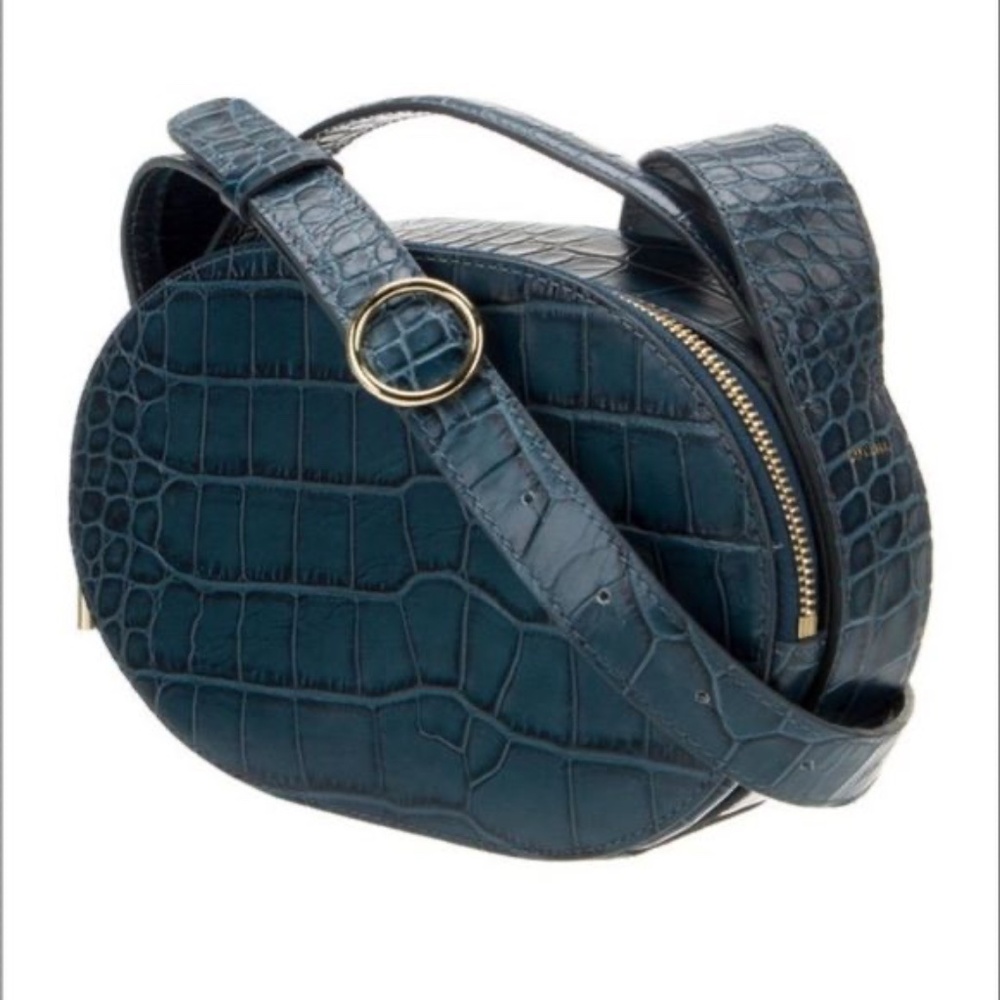 Cuyana Jade Croc Top Handle Crossbody Bag - RARE!